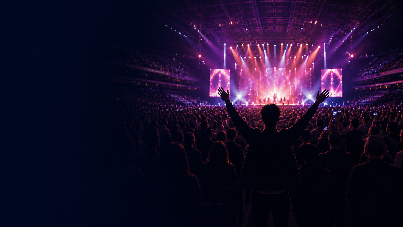 Crowd at a live concert in Miami